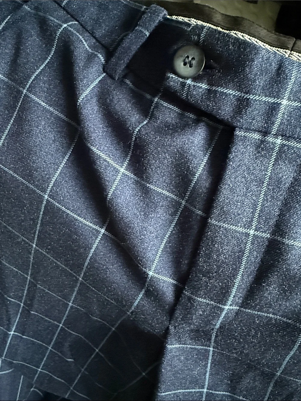 Men's Windowpane Navy Suit - Picture 8 of 10